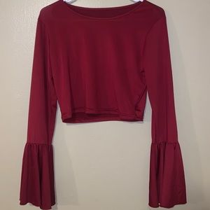 Cropped bell sleeved shirt - size L 🌻